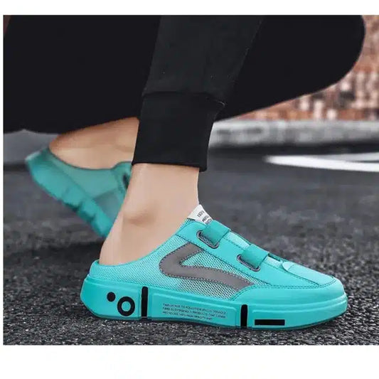 Lightweight green shoes for men with breathable mesh and slip-on design perfect for casual wear
