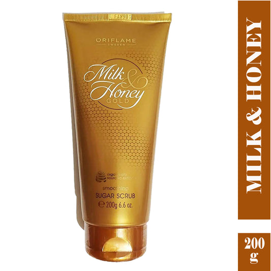Oriflame Milk and Honey Gold smoothing sugar scrub 200g best body scrub for glowing skin