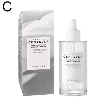 RuchiVerse hydrating skincare treatment Madagascar Centella tone brightening capsule ampoule with dropper bottle and packaging