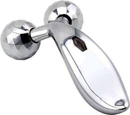 Deep tissue stainless steel massager with dual rotating balls for muscle relief and relaxation