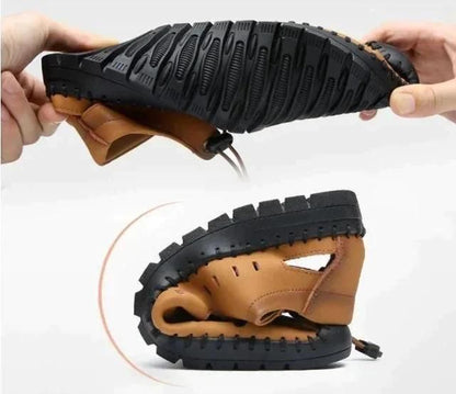 Flexible brown men's casual shoes with black soles showcasing trendsetting men's footwear design